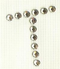 Hot Fix Rhinestone Letter T